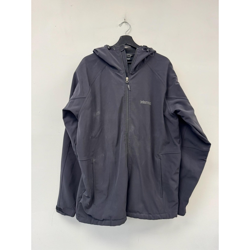 Marmot Jacket Womens 2XL Gray Softshell Hooded Fleece Lined Ski Hiking‎ Winter